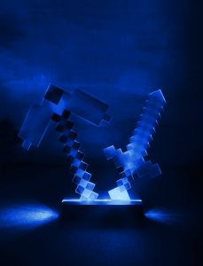 Переносний дитячий нічник конструктор Інструменти Майнкрафт з USB роз'ємом