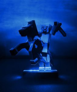 Переносний дитячий нічничок Стів на коні Майнкрафт з USB роз'ємом