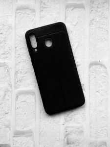 Силіконовий матовий чохол для Samsung Galaxy M30 Чорний