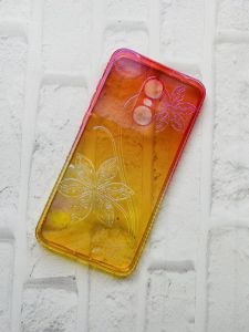 Силиконовый чехол для Xiaomi Redmi 5 Plus Омбре. Рожево-жовтий