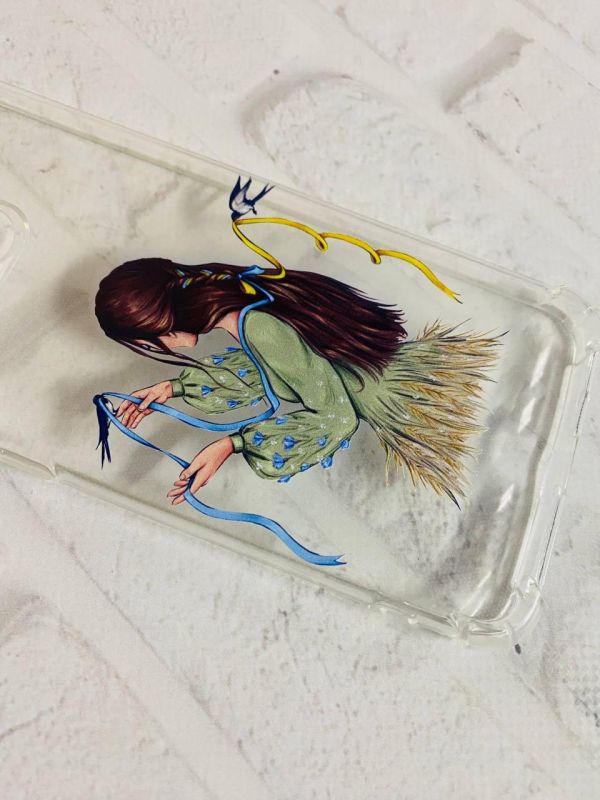 Чохол з потовщеними кутами на Xiaomi Redmi Note 11 4G Дівчина з ластівками (принт 16)