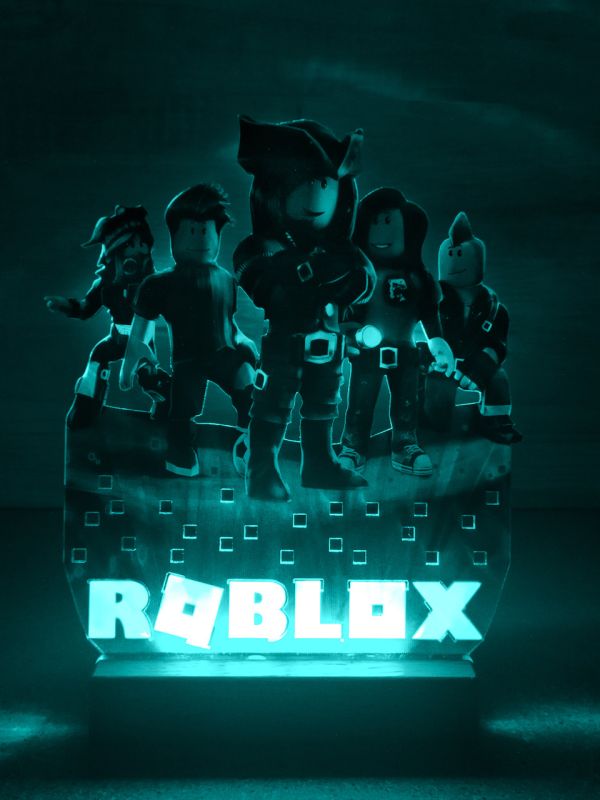 Дитячий нічник Роблокс Roblox на чорній підставці (дизайн 25)