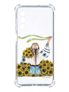 Чохол з потовщеними кутами на Samsung Galaxy A14 5G :: Дівчина зі стрічкою (принт 25)