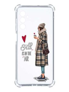 Чохол з потовщеними кутами на Samsung Galaxy A14 5G :: Дівчина з кавою (принт 59)