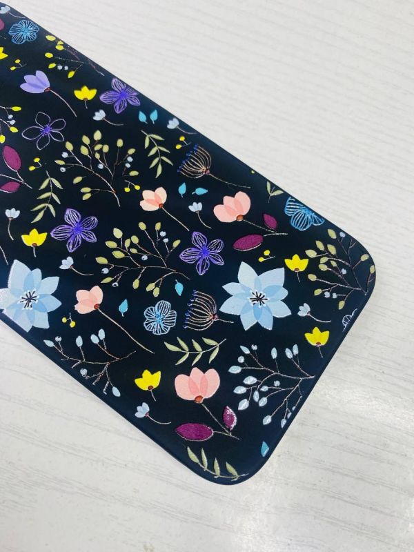 Матовий чорний чохол на Xiaomi Redmi 10C :: Квітковий фон (принт 267)