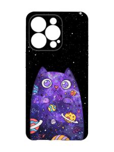 Чохол із захистом камери на iPhone 15 Pro Max :: Фіолетова кішка (принт 361)