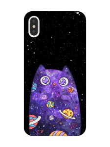 Чохол на iPhone XS Max :: Фіолетова кішка (принт 361)