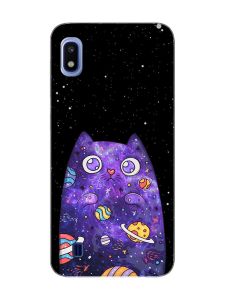 Чохол на Samsung Galaxy A10 (2019) A105 :: Фіолетова кішка (принт 361)