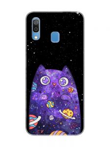 Чохол на Samsung Galaxy A30 (2019)/A20 (2019) :: Фіолетова кішка (принт 361)