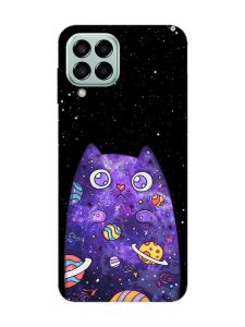 Чохол на Samsung Galaxy M33 5G :: Фіолетова кішка (принт 361)