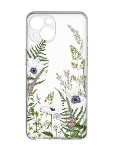 Прозорий чохол із захистом камер на iPhone 15 :: Квіти польові (принт 363)