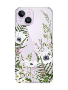 Прозорий чохол із захистом камери на iPhone 14 :: Квіти польові (принт 363)