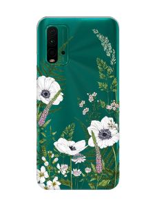 Прозорий чохол на Xiaomi Redmi 9T  :: Квіти польові (принт 363)