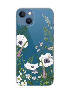Прозорий чохол на Apple iPhone 13 :: Квіти польові (принт 363)