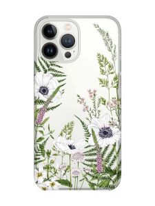 Прозорий чохол із захистом камери на iPhone 14 Pro :: Квіти польові (принт 363)