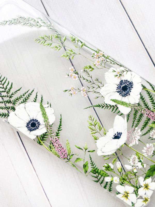 Прозорий чохол на iPhone 12 / 12 Pro :: Квіти польові (принт 363)