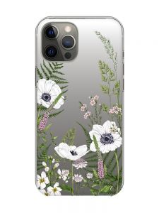 Прозорий чохол на iPhone 12 Pro Max :: Квіти польові (принт 363)