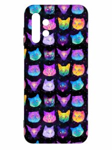 Матовий чохол з чорними боками на Samsung Galaxy A13 4G :: Котики Фон (принт 362)