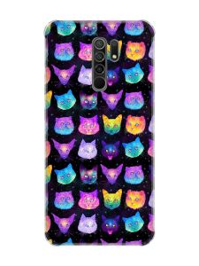 Чохол з потовщеними кутами на Xiaomi Redmi 9 :: Котики Фон (принт 362)