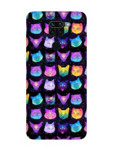 Матовий чохол з червоними боками на Xiaomi Redmi Note 9 / 10X :: Котики Фон (принт 362)