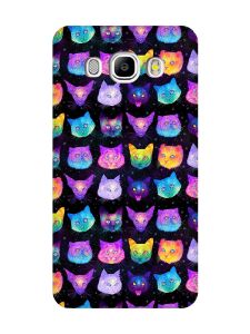 Матовий чохол з рожевими боками на Samsung Galaxy J5(2016) J510 :: Котики Фон (принт 362)