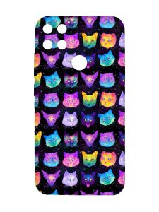 Матовий чохол з рожевими боками на Xiaomi Redmi 10C :: Котики Фон (принт 362)