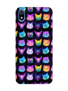 Матовий чохол з рожевими боками на Xiaomi Redmi 7A :: Котики Фон (принт 362)