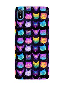 Матовий чохол з чорними боками на Xiaomi Redmi 7A :: Котики Фон (принт 362)