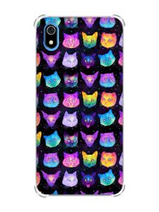 Чохол з потовщеними кутами на Xiaomi Redmi 7A :: Котики Фон (принт 362)