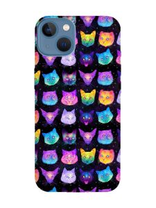 Матовий чохол з рожевими боками на iPhone 13 :: Котики Фон (принт 362)