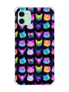 Чохол з потовщеними кутами на iPhone 11 (6.1) :: Котики Фон (принт 362)