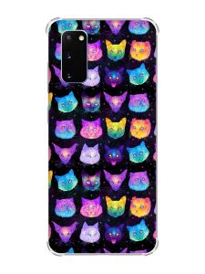 Чохол із потовщеними кутами на Samsung Galaxy S20 Plus :: Котики Фон (принт 362)