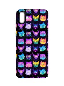 Матовий чохол з чорними боками на Samsung Galaxy A04 :: Котики Фон (принт 362)