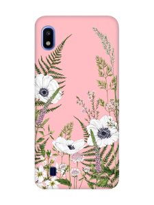 Матовий рожевий чохол на Samsung Galaxy A10 (2019) A105 :: Квіти польові (принт 363)