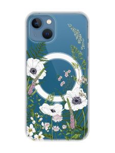 Магнітний чохол на iPhone 13 (6.1) із підтримкою MagSafe :: Квіти польові (принт 363)