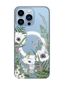 Магнітний чохол на iPhone 13 Pro Max із підтримкою MagSafe :: Квіти польові (принт 363)
