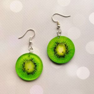 Сережки Ківі (на глянцевому акрилі)