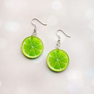 Сережки Лайм (на глянцевому акрилі)