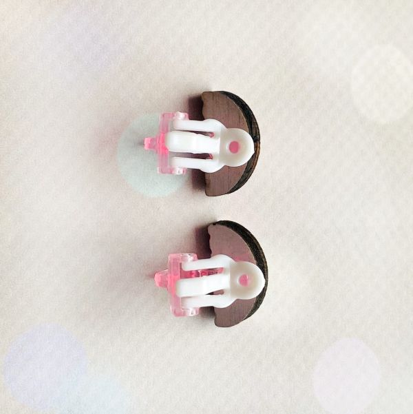 Дитячі сережки кліпси Бургер (принт k_008)