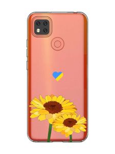 Прозорий чохол на Xiaomi Redmi 9C/10A :: Жовті квіти (принт 364)