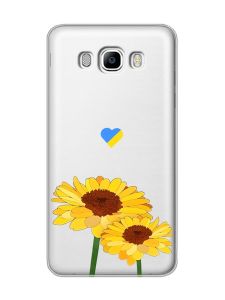 Прозорий чохол на Samsung Galaxy J7(2016) J710 :: Жовті квіти (принт 364)