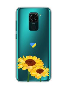 Прозорий чохол на Xiaomi Redmi Note 9 :: Жовті квіти (принт 364)