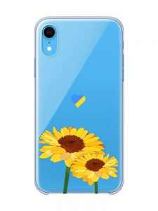 Прозорий чохол на iPhone XR :: Жовті квіти (принт 364)