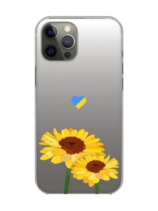 Прозорий чохол на iPhone 12 Pro Max :: Жовті квіти (принт 364)