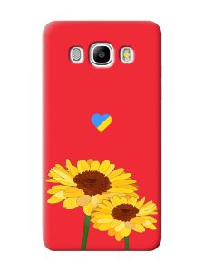 Матовий червоний чохол на Samsung Galaxy J5 (2016) J510 :: Жовті квіти (принт 364)