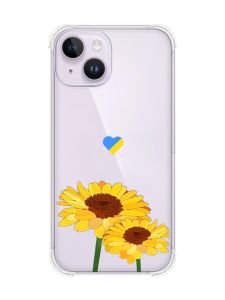 Чохол із потовщеними кутами на iPhone 14 :: Жовті квіти (принт 364)