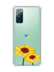 Чохол з потовщеними кутами на Samsung Galaxy S20 FE :: Жовті квіти (принт 364)