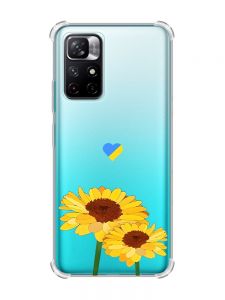 Чохол з потовщеними кутами на Xiaomi Redmi Note 11 4G :: Жовті квіти (принт 364)