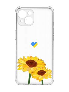 Чохол із потовщеними кутами на iPhone 15 :: Жовті квіти (принт 364)