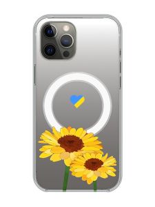 Магнітний чохол на iPhone 12 Pro Max із підтримкою MagSafe :: Жовті квіти (принт 364)